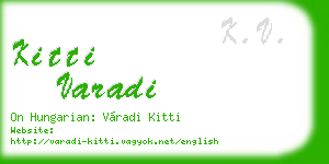 kitti varadi business card